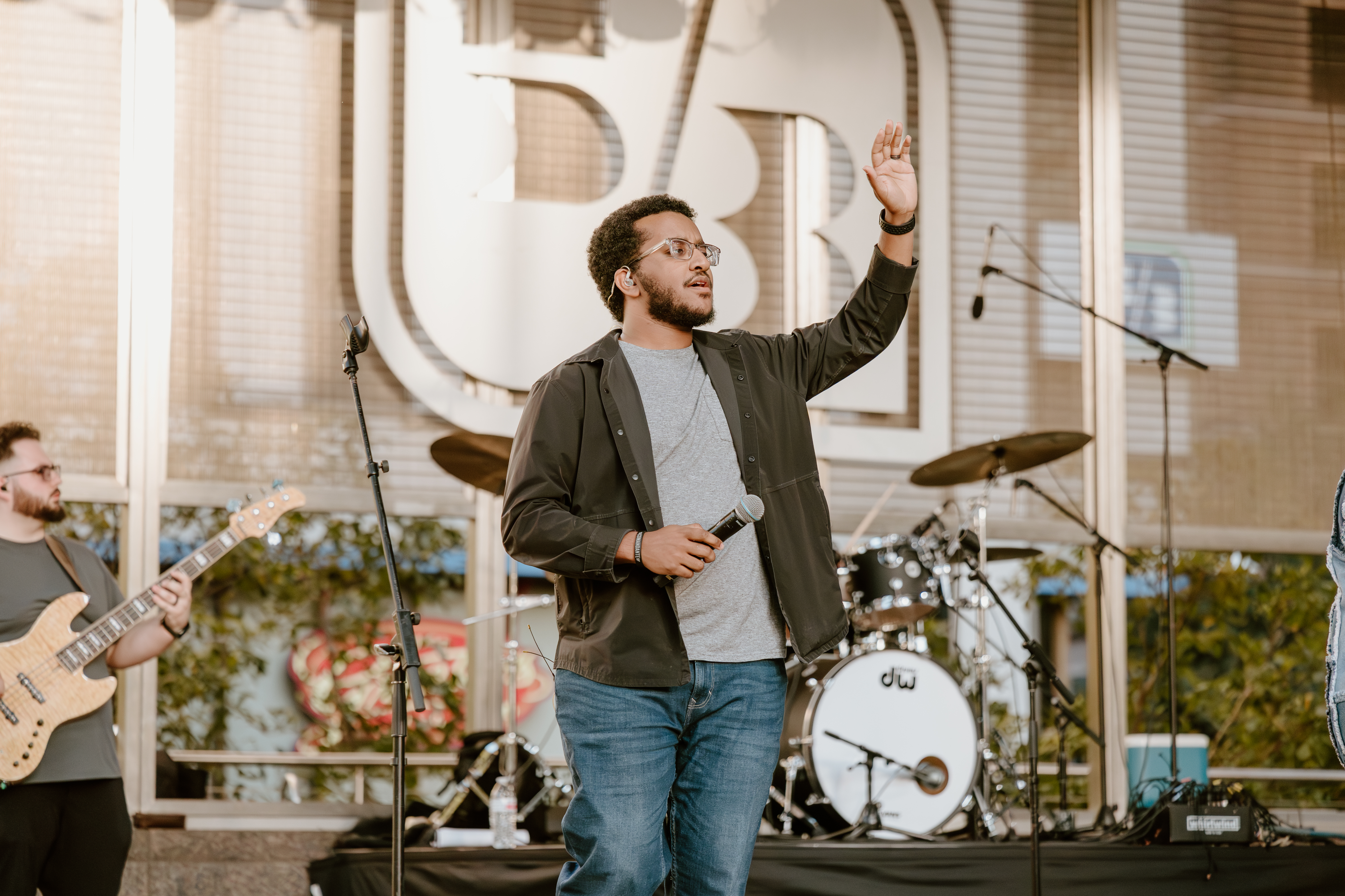 Worship band on stage